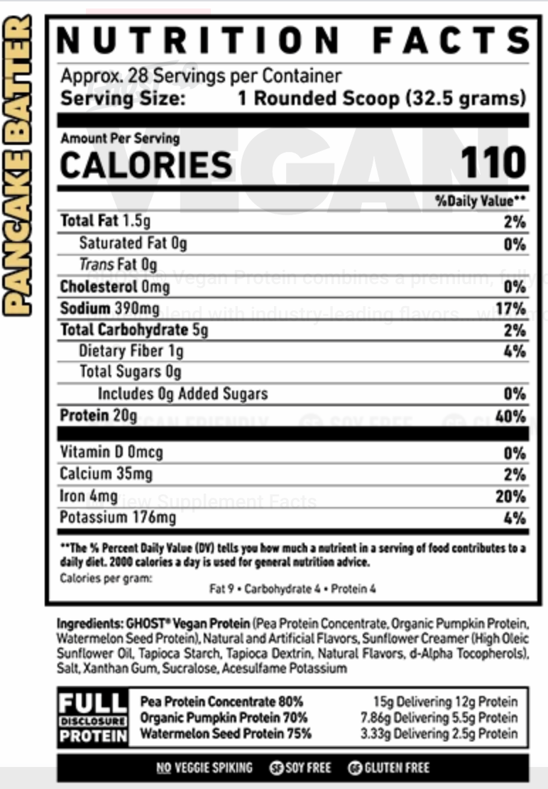 Ghost Vegan Protein | 28 Servings