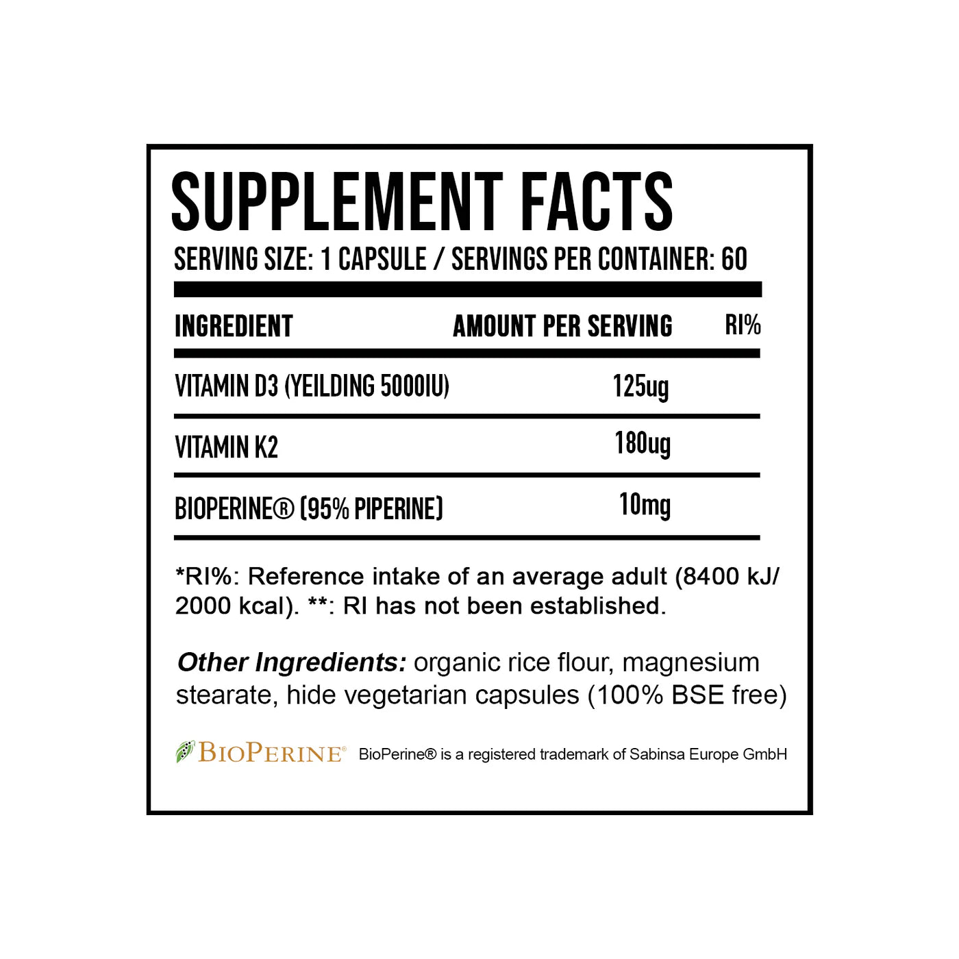 DNA Sports - D3 & K2 | 60 Servings