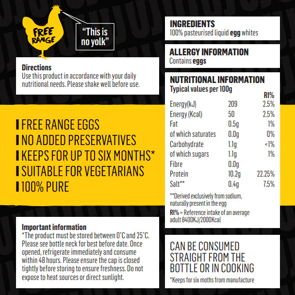 Uncle Jacks - Free Range Liquid Egg Whites | 973 ml