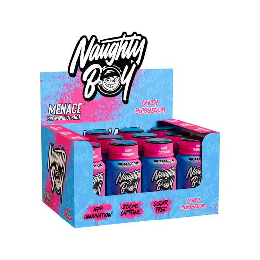 NAUGHTY BOY - MENACE PRE-WORKOUT SHOT | 12 Servings