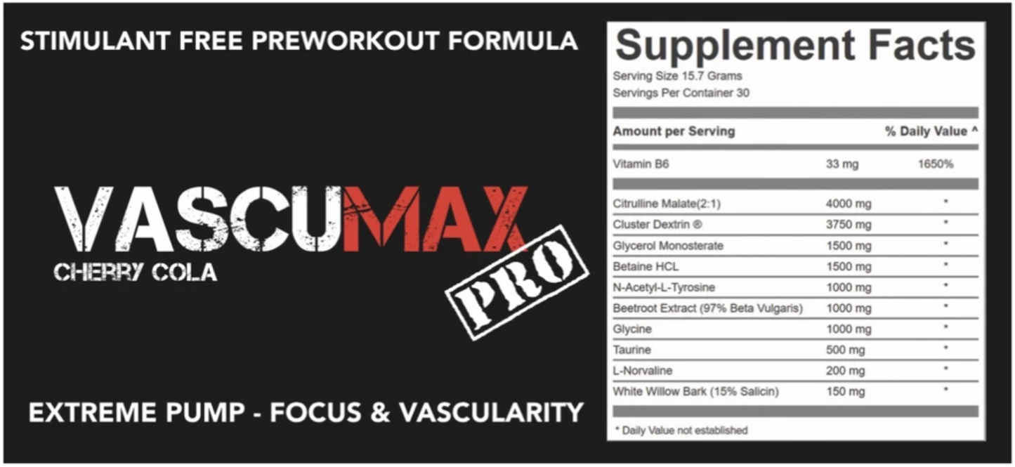 Strom - Vascumax Non-Stim Pre-Workout 470g | 30 Servings