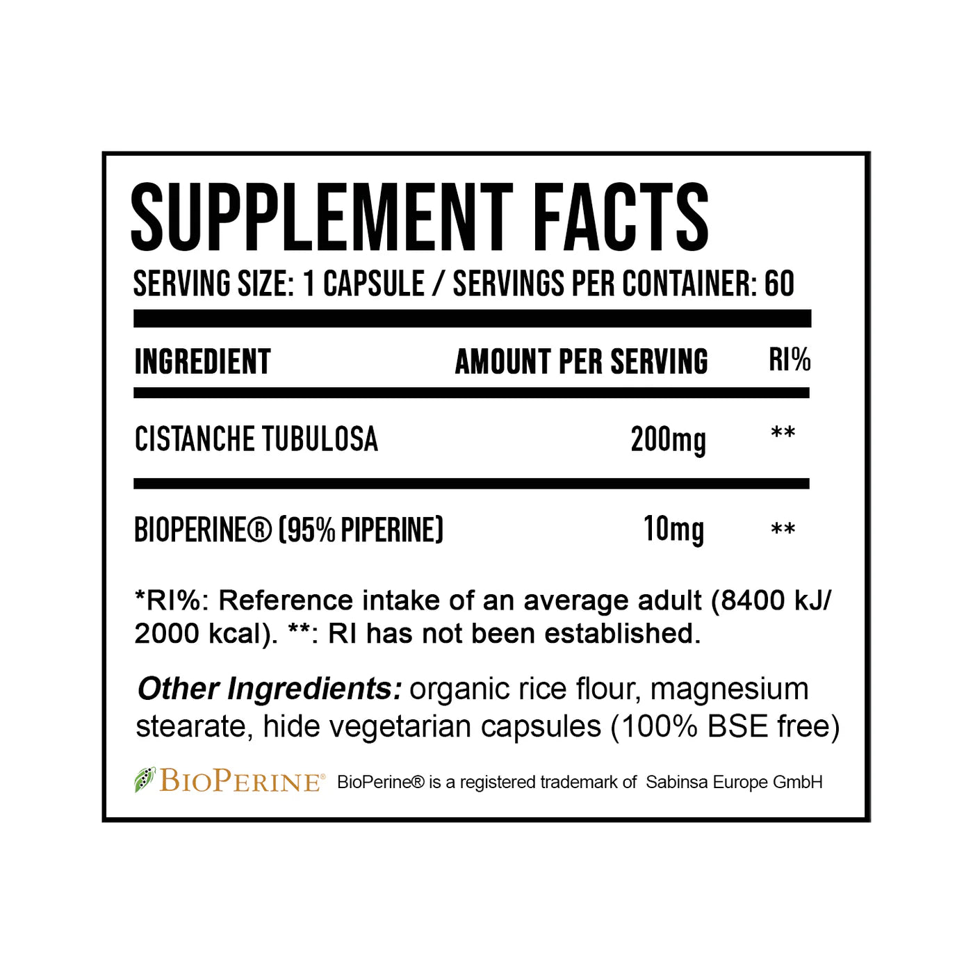 DNA Sports - Cistanche | 60 Servings