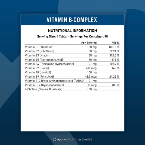 Applied Nutrition - Vitamin-B Complex | 90 Servings