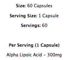 Supplement Needs - Alpha Lipoic Acid | 60 Servings