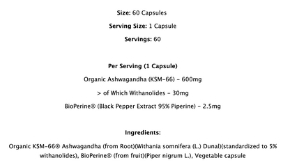 Supplement Needs - Ashwagandha | 60 Servings