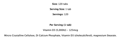 Supplement Needs - Vitamin D3 | 120 Servings